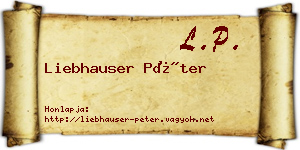 Liebhauser Péter névjegykártya