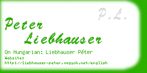 peter liebhauser business card